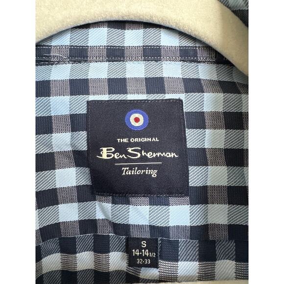 Original Ben Sherman Tailoring Men’s Classic Gingham Dress Shirt, EUC, Size S - Picture 2 of 7